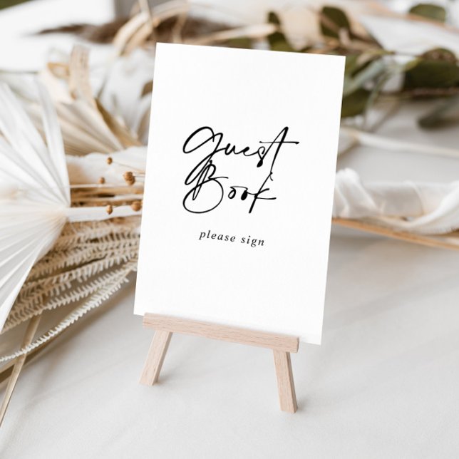 Guest Bok Calligraphy Modern Elegant Sign Poster (Skapare uppladdad)