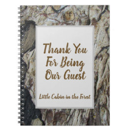 Guest Bok Driftwood Grain Photo Rustic Woodgrain Anteckningsbok