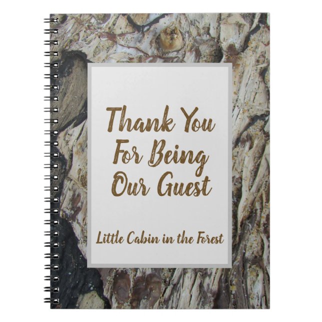 Guest Bok Driftwood Grain Photo Rustic Woodgrain Anteckningsbok (Framsidan)