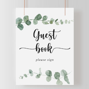 Guest Bok Grönt Delight Eucalyptus Sign Poster