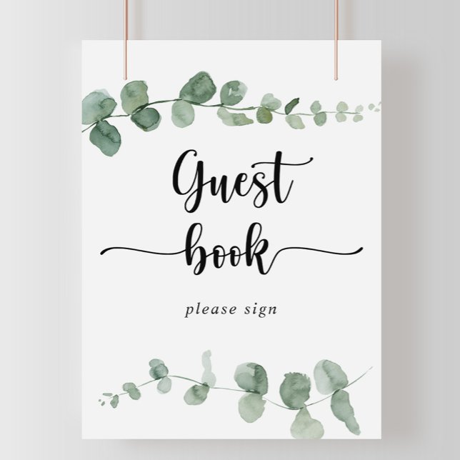 Guest Bok Grönt Delight Eucalyptus Sign Poster (Skapare uppladdad)