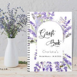 Guest bok möhippa lavender violet blommigts anteckningsbok