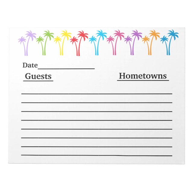 Guest Bok Note Pad Anteckningsblock (Framsida)
