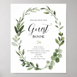 Guest Bok Party-tecken Poster