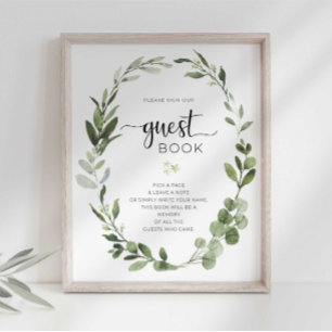 Guest Bok Party-tecken Poster