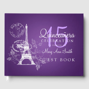 Guest Bok Quinceanera Party Paris Lila