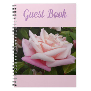 Guest Bok Ro Vacker Rosa ros Flower Retro Anteckningsbok