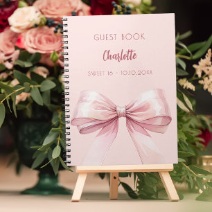 Guest bok rosa bow SWEET 16 Anteckningsbok