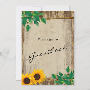 Guest Bok Sign - Rustic Barn Wood Solros