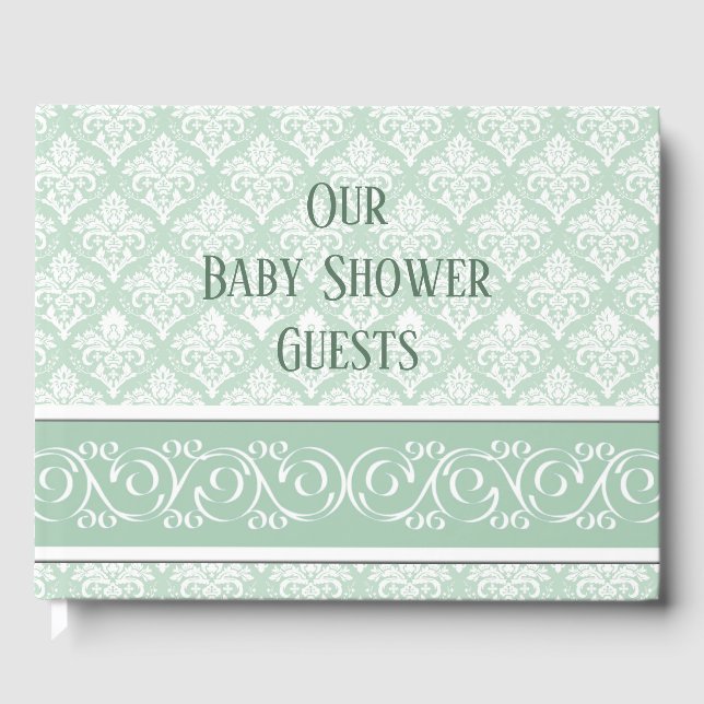 Guest Bok - Soft Jade Damask (Framsida)