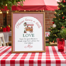 Guest bok undertecknar Möhippan på julmarknaden Poster