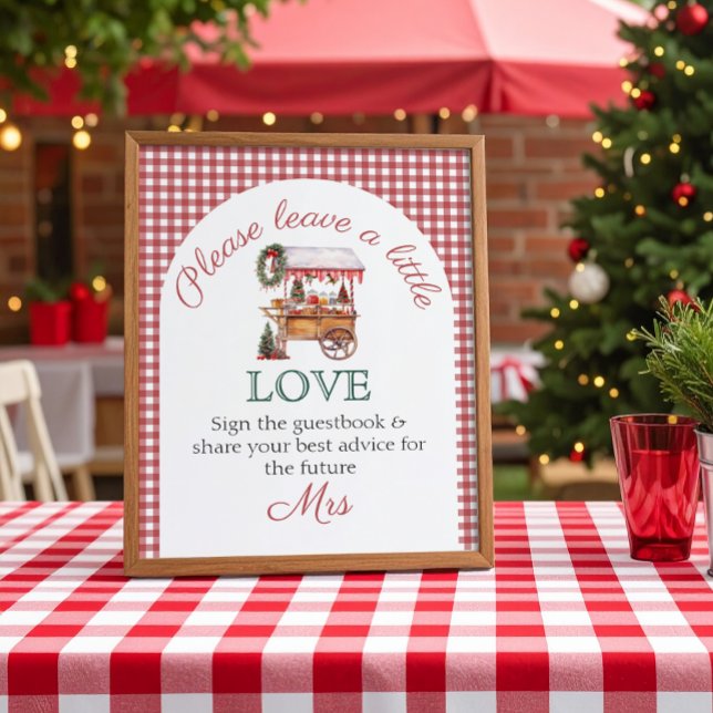 Guest bok undertecknar Möhippan på julmarknaden Poster (Skapare uppladdad)