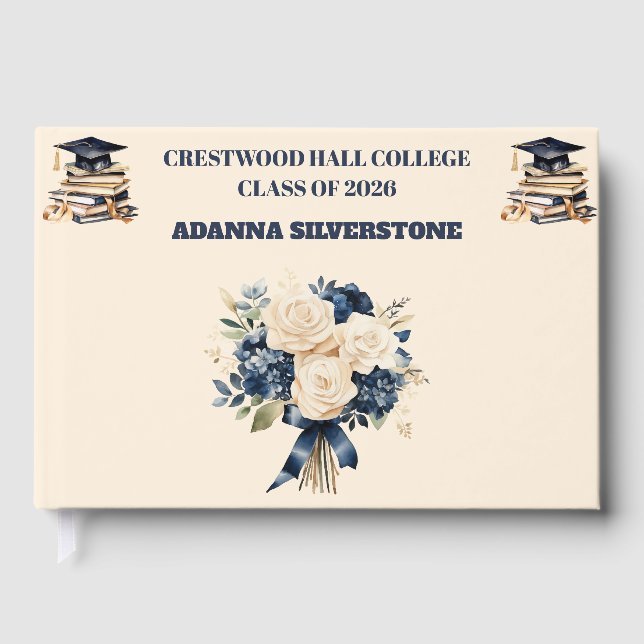 Guest Book-Custom Name & Year Keepsake Gästböcker (Framsida)