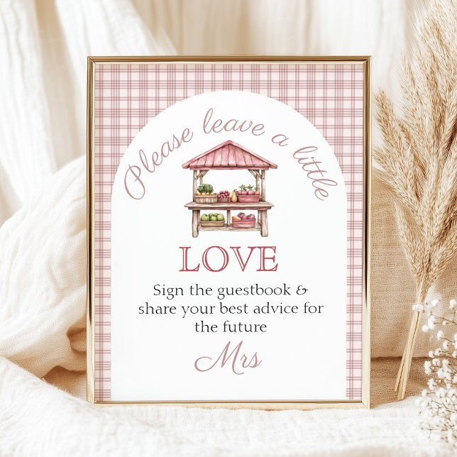 Guest book Pink Fresh off the market Bridal Shower Poster (Skapare uppladdad)