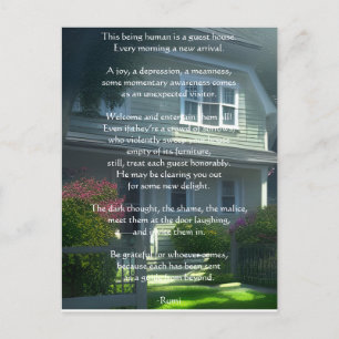 Guest House Rumi Dikt Vykort