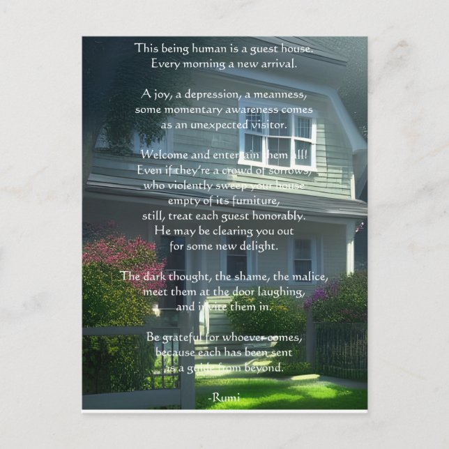 Guest House Rumi Dikt Vykort (Framsida)