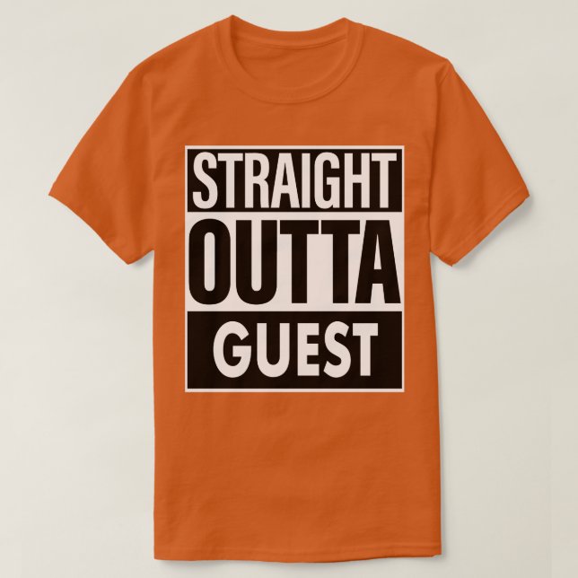 Guest Namn Rak Outat Guest T Shirt (Design framsida)