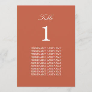 Guest Namn Terracotta Bord Card