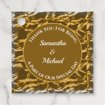 Guest Tack Silver Crinkled Metall Bröllop