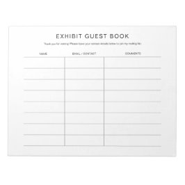 Guestbook-Anteckningsblock för bildskärmspresentat Anteckningsblock