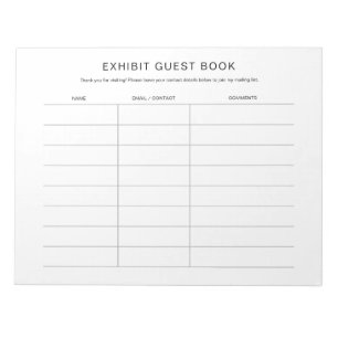 Guestbook-Anteckningsblock för bildskärmspresentat Anteckningsblock