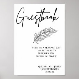 Guestbook Bröllop-Elegant - modern Poster