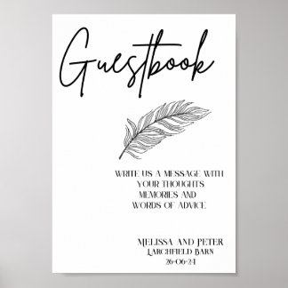 Guestbook Bröllop-Elegant - modern Poster