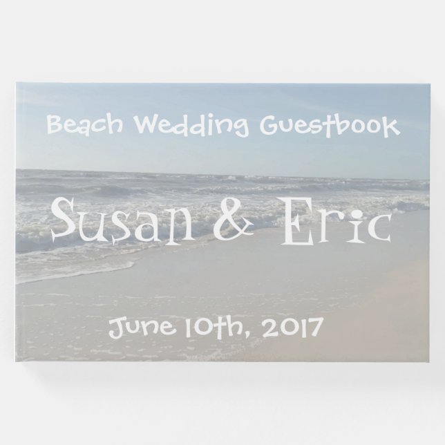 Guestbook Bröllop för utskrift av roligt Beach Gästböcker (Framsida)