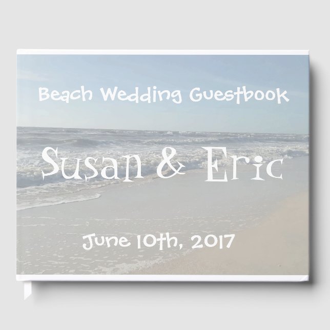 Guestbook Bröllop för utskrift av roligt Beach Gästböcker (Framsida)