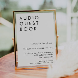 Guestbook Bröllop-tecken med modern minimalistisk  Poster