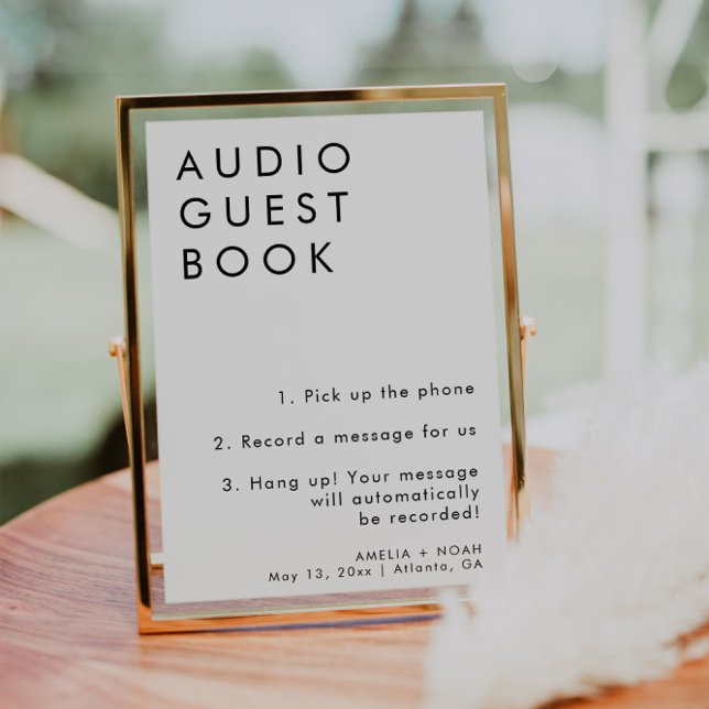 Guestbook Bröllop-tecken med modern minimalistisk  Poster (Skapare uppladdad)