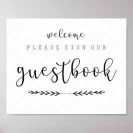 Guestbook Bröllop-tecken Poster