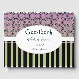 Guestbook Bröllopsdag för Rosa och Grönt Gästböcker