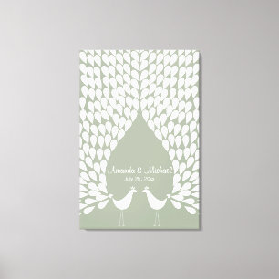 Guestbook canvas, bröllop canvastryck