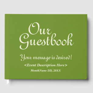 Guestbook för allmän Grönt och Beige-händelse Gästböcker