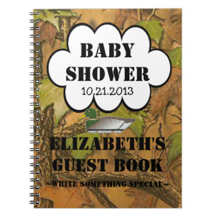 Guestbook för ankajägarebaby shower anteckningsbok