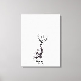 Guestbook för babyutskrift - Arbetsyta Canvastryck