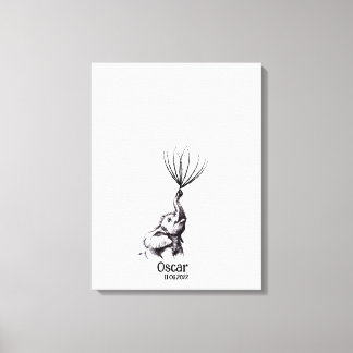 Guestbook för babyutskrift - Arbetsyta Canvastryck