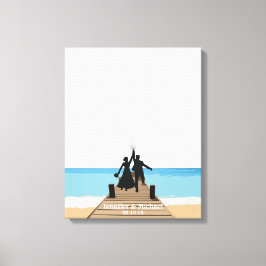 Guestbook för Beach Fingerprint Balloon Canvastryck