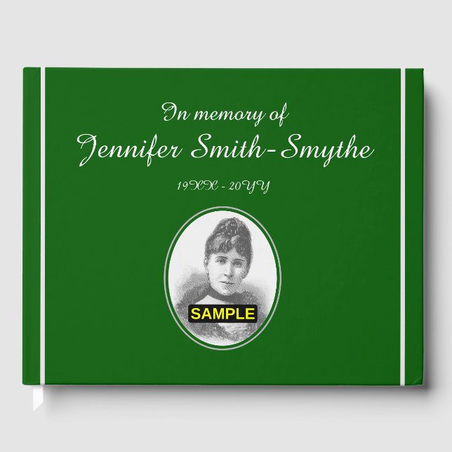 Guestbook för elegant och anpassade minnen gästböcker (Framsida)