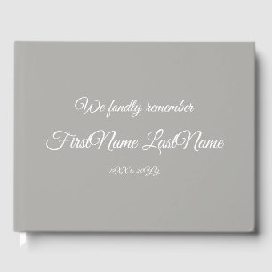 Guestbook för elegant och minimalistisk sympati gästböcker