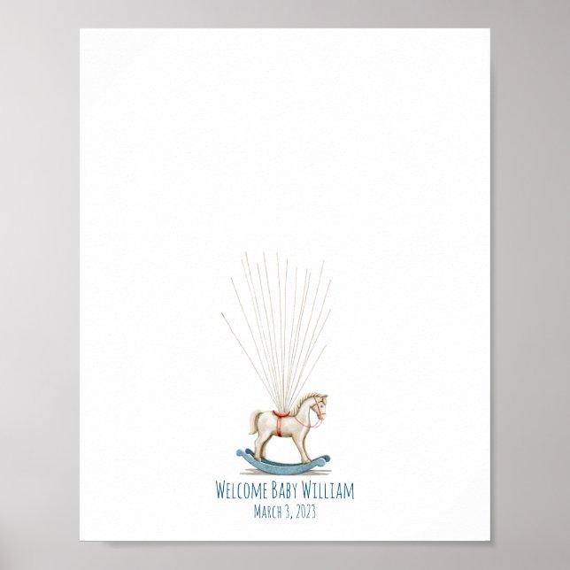 Guestbook för fingeravtrycksfingeravtryck för vatt poster (Framsidan)