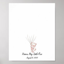 Guestbook för fingeravtrycksfingeravtryck i baby poster