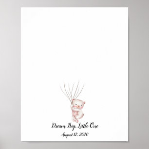 Guestbook för fingeravtrycksfingeravtryck i baby poster