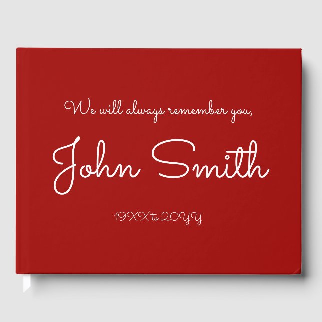 Guestbook för journalanteckningar och vanliga minn gästböcker (Framsida)