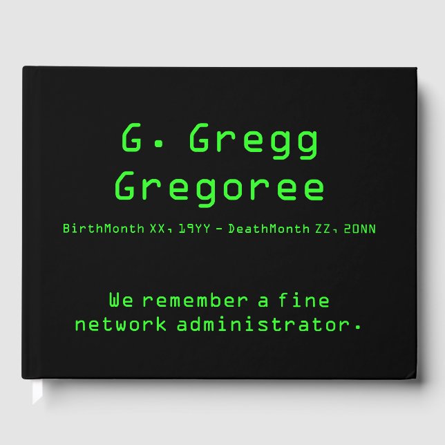 Guestbook för nätverksadministratörssympati gästböcker (Framsida)