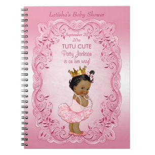 Guestbook för Princess baby shower för Tutu gullig Anteckningsbok