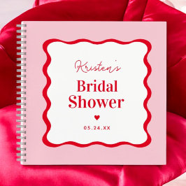 Guestbook för rosa och Vågigt Retro Möhippa