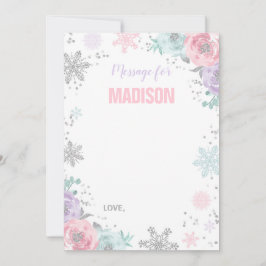 Guestbook för Winter ONEderland Time Capsule Note  Anteckningskort