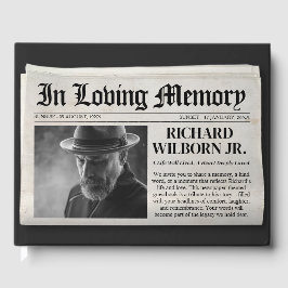 Guestbook Funeral Guest Bok i tidningen Memorial